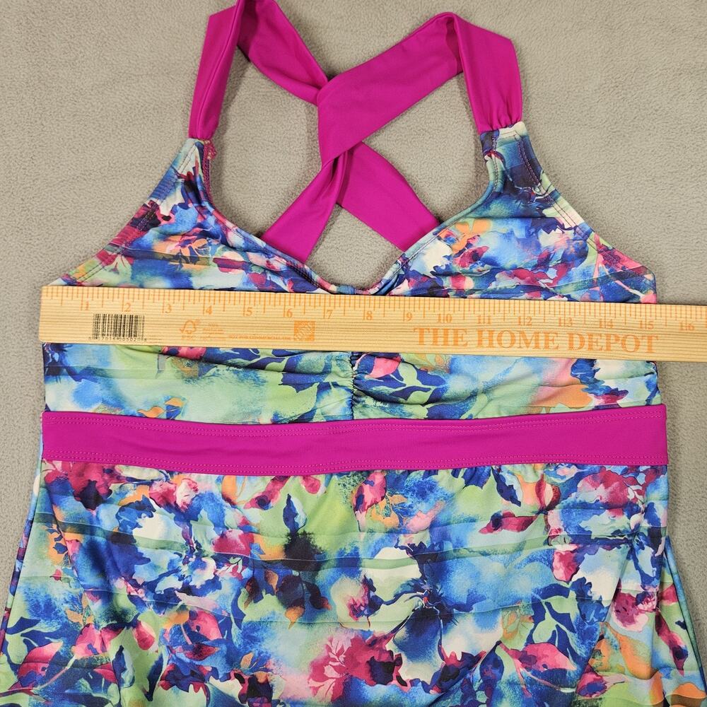 Title Nine Dress Womens M Cross Back Tank Floral Active Hiking Boating Summer - Picture 6 of 9